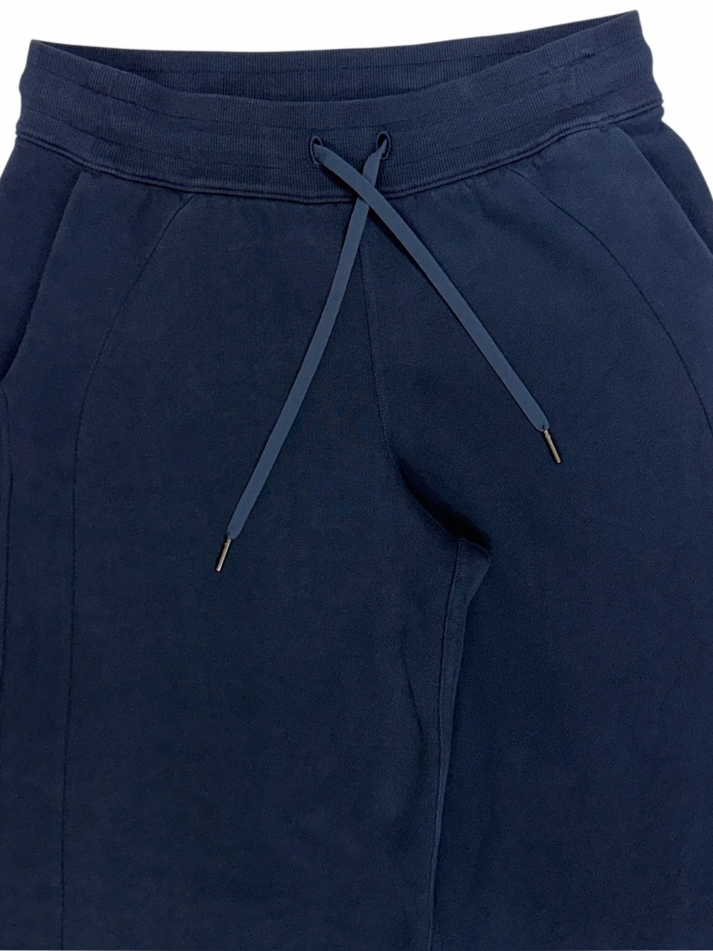 Lululemon Scuba Mid Rise Wide Leg Pant Full Length Womens 8 Blue Relaxed Sweat